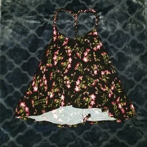 T-back floral tank top